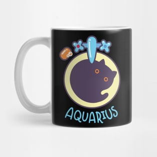 Funny Aquarius Cat Horoscope Tshirt - Astrology and Zodiac Gift Ideas! Mug